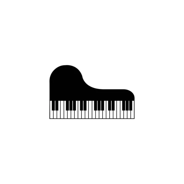 피아노 아이콘 일루미네이션 템플릿 — 스톡 벡터