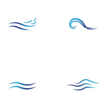 su dalgası logo tasarım şablonu