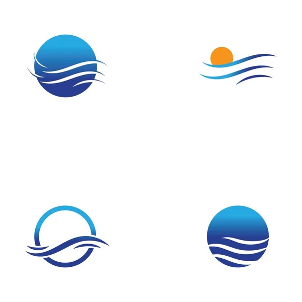 水波标志设计模板 — 图库矢量图片