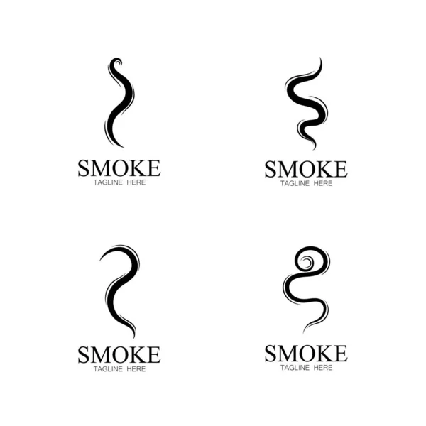 Smoke Steam Icon Logo Illustration Isolated White Background Aroma Vaporize — Stock Vector