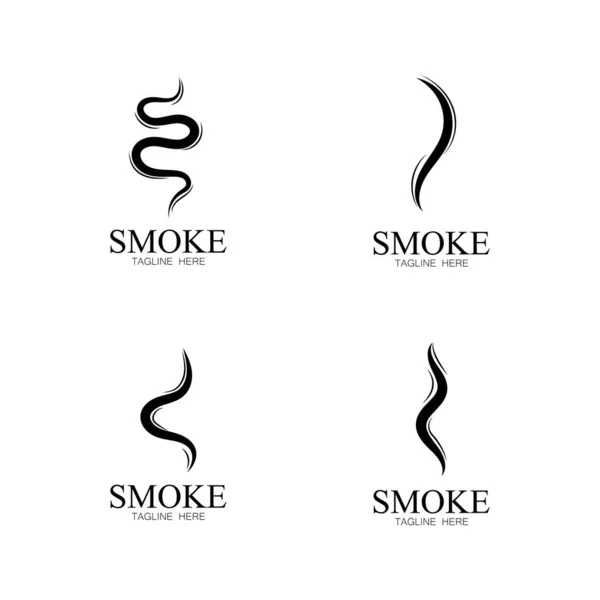 Smoke Steam Icon Logo Illustration Isolated White Background Aroma Vaporize — Stock Vector