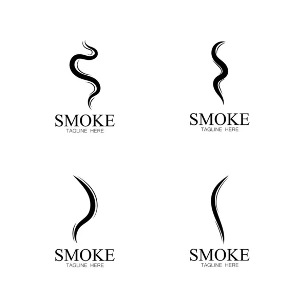 Ilustração Logotipo Ícone Vapor Fumaça Isolado Fundo Branco Aroma Vaporizar — Vetor de Stock