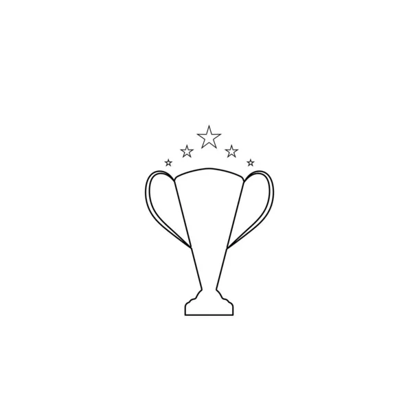 Ícone Logotipo Troféu Logotipo Vetor Troféu Icon Champions Para Modelo — Vetor de Stock