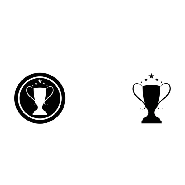 Ícone Logotipo Troféu Logotipo Vetor Troféu Icon Champions Para Modelo — Vetor de Stock