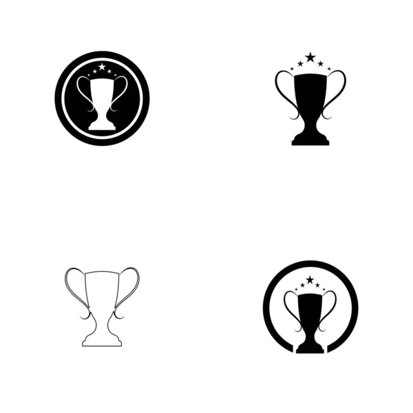 Ícone Logotipo Troféu Logotipo Vetor Troféu Icon Champions Para Modelo — Vetor de Stock