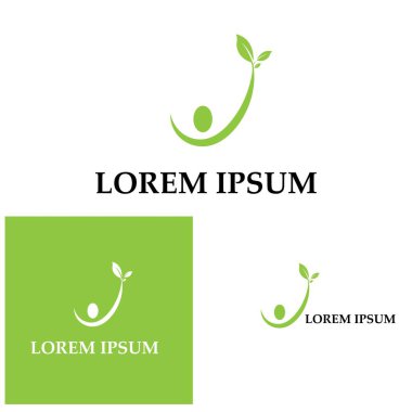 İnsan Sağlıklı Yaşam Logosu şablon vektör simgesi