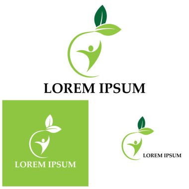 İnsan Sağlıklı Yaşam Logosu şablon vektör simgesi