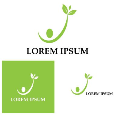 İnsan Sağlıklı Yaşam Logosu şablon vektör simgesi