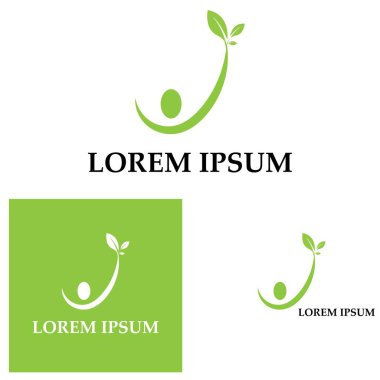 İnsan Sağlıklı Yaşam Logosu şablon vektör simgesi