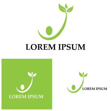 İnsan Sağlıklı Yaşam Logosu şablon vektör simgesi