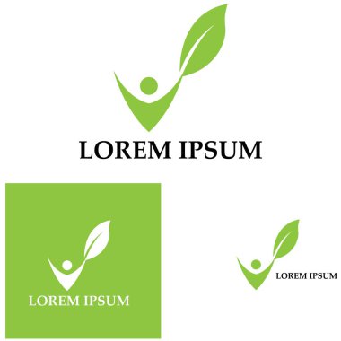 İnsan Sağlıklı Yaşam Logosu şablon vektör simgesi