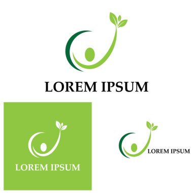 İnsan Sağlıklı Yaşam Logosu şablon vektör simgesi