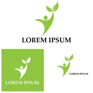 İnsan Sağlıklı Yaşam Logosu şablon vektör simgesi