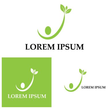 İnsan Sağlıklı Yaşam Logosu şablon vektör simgesi