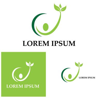 İnsan Sağlıklı Yaşam Logosu şablon vektör simgesi