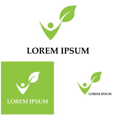 İnsan Sağlıklı Yaşam Logosu şablon vektör simgesi