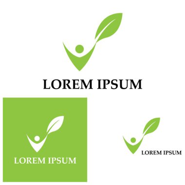 İnsan Sağlıklı Yaşam Logosu şablon vektör simgesi