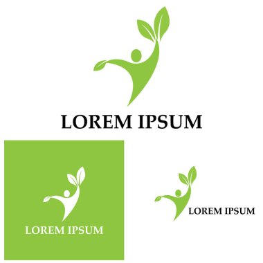 İnsan Sağlıklı Yaşam Logosu şablon vektör simgesi