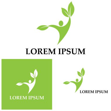 İnsan Sağlıklı Yaşam Logosu şablon vektör simgesi