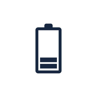 Güç Bataryası Logosu ikon tasarımı tasarım şablonu. Batarya şarj vektör simgesi simgesi. Pil gücü ve yıldırım logosu.