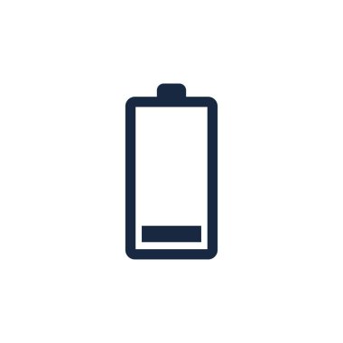 Güç Bataryası Logosu ikon tasarımı tasarım şablonu. Batarya şarj vektör simgesi simgesi. Pil gücü ve yıldırım logosu.