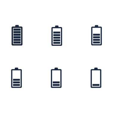 Güç Bataryası Logosu ikon tasarımı tasarım şablonu. Batarya şarj vektör simgesi simgesi. Pil gücü ve yıldırım logosu.