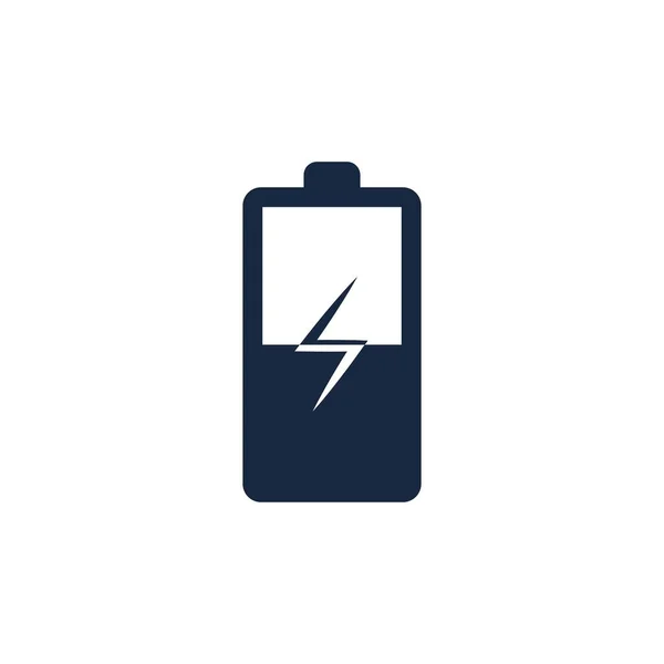 Bateria Energia Logotipo Ícone Vetor Ilustração Design Template Battery Carregamento — Vetor de Stock
