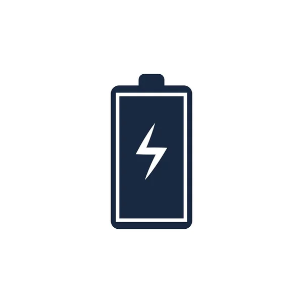 パワーバッテリーロゴベクトルイラストデザインテンプレートバッテリー充電ベクトルアイコンバッテリーパワーとフラッシュ稲妻のロゴ — ストックベクタ