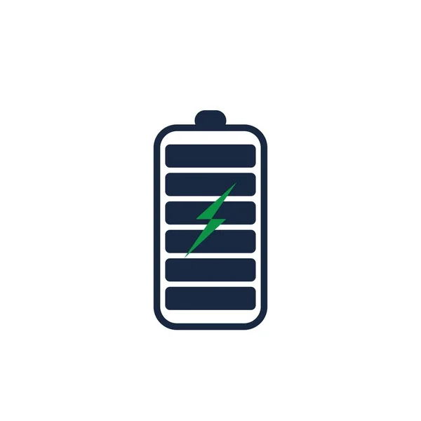 Bateria Energia Logotipo Ícone Vetor Ilustração Design Template Battery Carregamento — Vetor de Stock