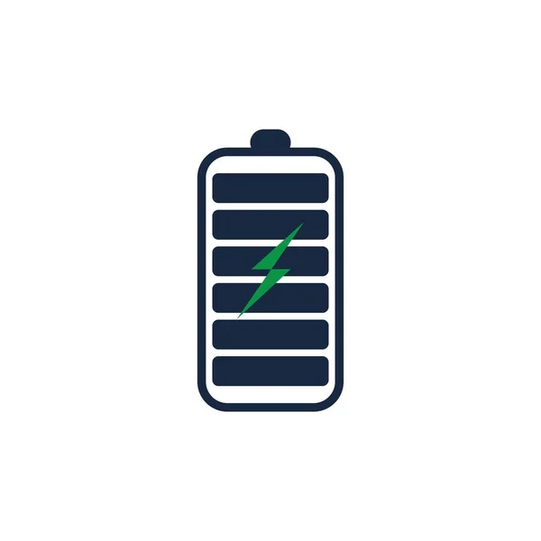 Power Battery Logo Icon Illustration Design Template Battery Charging Vector — стоковый вектор