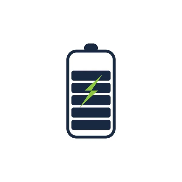 Power Battery Logo Icon Illustration Design Template Battery Charging Vector — стоковый вектор