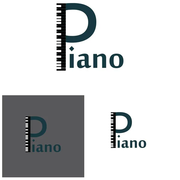 Шаблон Векторной Иллюстрации Пианино — стоковый вектор