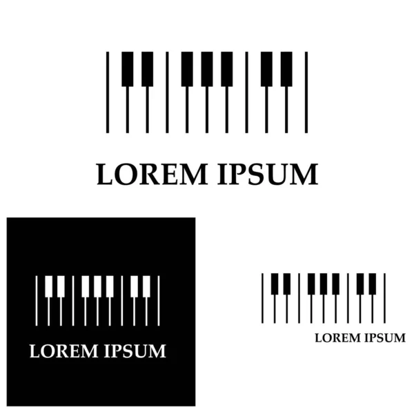 Piyano simgesi vektör görselleştirme şablonu