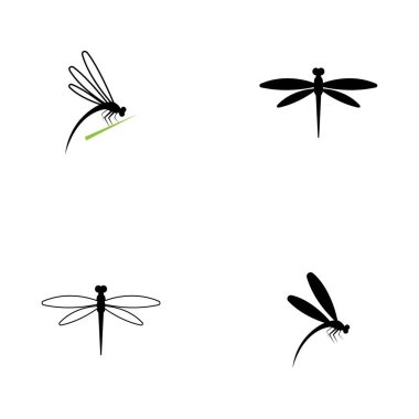 Yusufçuk resimleme simgesi tasarım şablonu vektörü