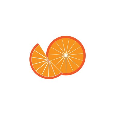 Turuncu logo tasarımı Vektör simgesi çizimi