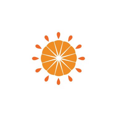 Turuncu logo tasarımı Vektör simgesi çizimi