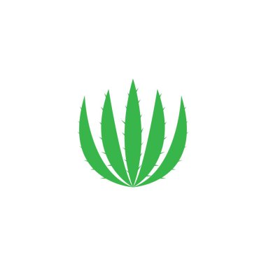 Aloe vera logo vektör ilüstrasyon şablonu