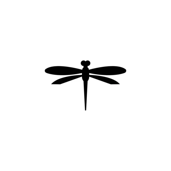 Dragonfly Illustration Icon Design Template Vector — Stock Vector