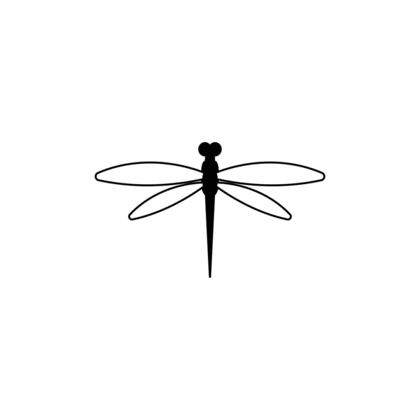 Dragonfly Ilustração Ícone Design Modelo Vetor —  Vetores de Stock