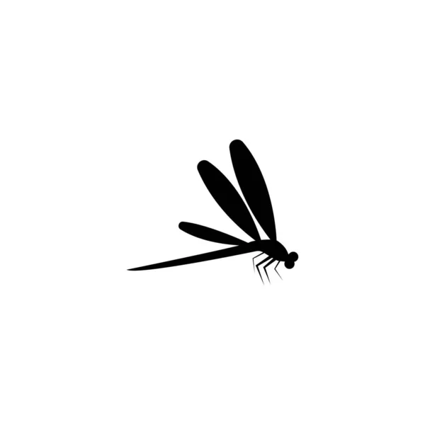 Dragonfly Illustration Icon Design Template Vector — Stock Vector