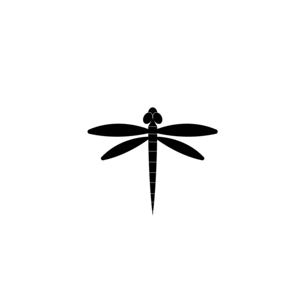 Dragonfly Illustration Icon Design Template Vector — Stock Vector