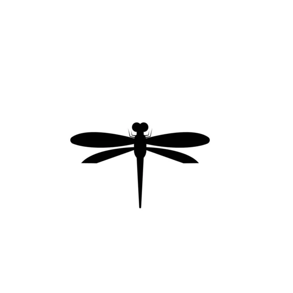 Dragonfly Illustration Icon Design Template Vector — Stock Vector