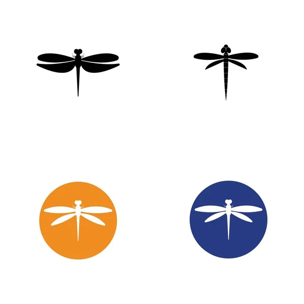 Libelle Illustration Symbol Design Vorlagen Vektor — Stockvektor
