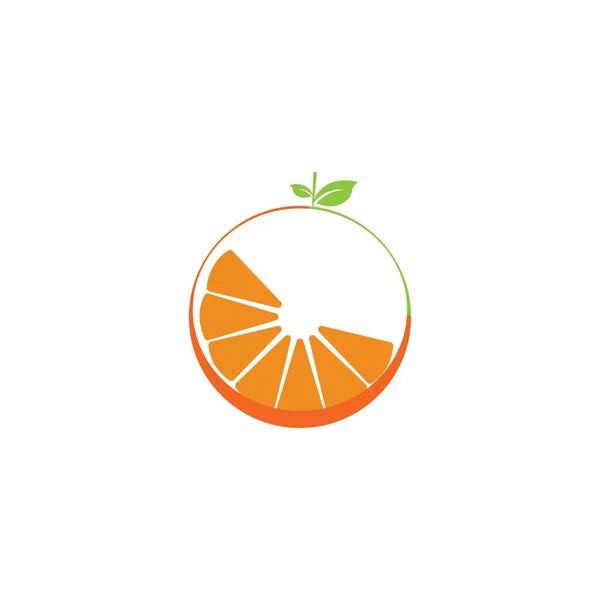 Turuncu Logo Tasarımı Vektör Simgesi Çizimi — Stok Vektör