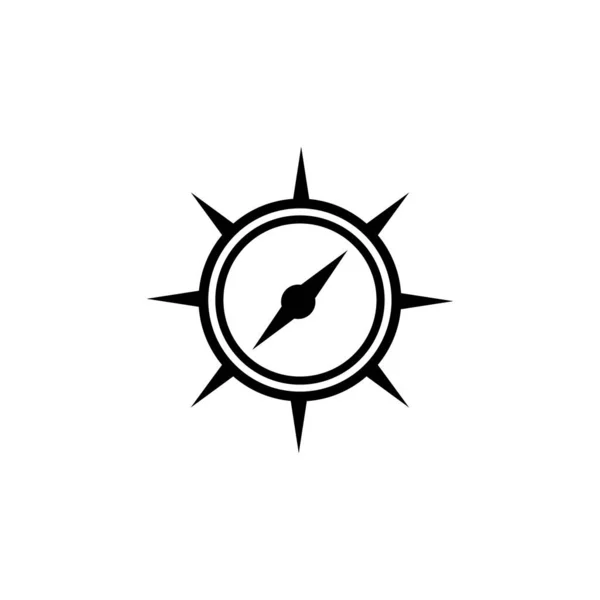 Компас Логотип Шаблон Векторний Дизайн Ілюстрації — стоковий вектор