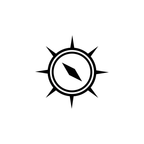 Brújula Logo Plantilla Vector Icono Ilustración Diseño — Archivo Imágenes Vectoriales