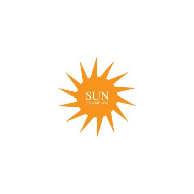 Güneş Vektörü illüstrasyon Simgesi Logo Şablonu tasarımı