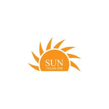Güneş Vektörü illüstrasyon Simgesi Logo Şablonu tasarımı