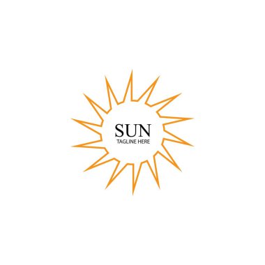 Güneş Vektörü illüstrasyon Simgesi Logo Şablonu tasarımı