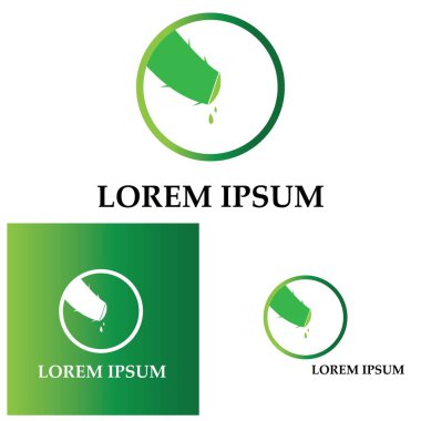 Aloe vera logo vektör ilüstrasyon şablonu